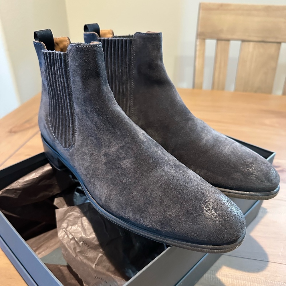 John Varvatos Eldridge suede covered Chelsea boot
